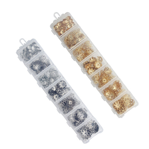 2Pack Copper Metal Spacer Beads Mixed Pendants Assorted Flower Charms
