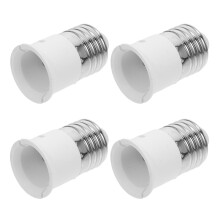 4Stk Schraubadapter Lichtfassung E27-B22 Weiß Pbt Für Lampen
