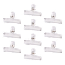 Set mit 10 Papierklammern, klare Acryl-Büroklammer, Datei,-Weiß