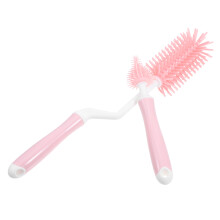 1Set Voedingsfles Reinigingsset Lichtgrijs Met Silicone Borstels
