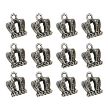 50Stk Silber Legierung Kronen Anhänger Charmset Für Schmuck DIY