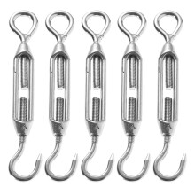 5pcs Stainless Steel Turnbuckle Chain Heavy Duty Wire Rope Eye Fittings For Rope Tensioning Applications