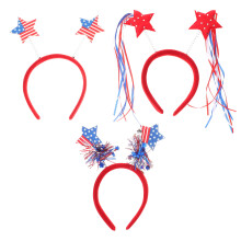 3Stk Party Haarreifen Us Independence Haarschmuck Bunt