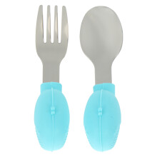 2St Toddler Tableware Met Cartoon Design Van Rvs En Siliconen