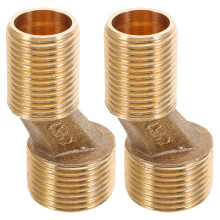 2Stk Adapter Messing, Gebogenes Fußstück,