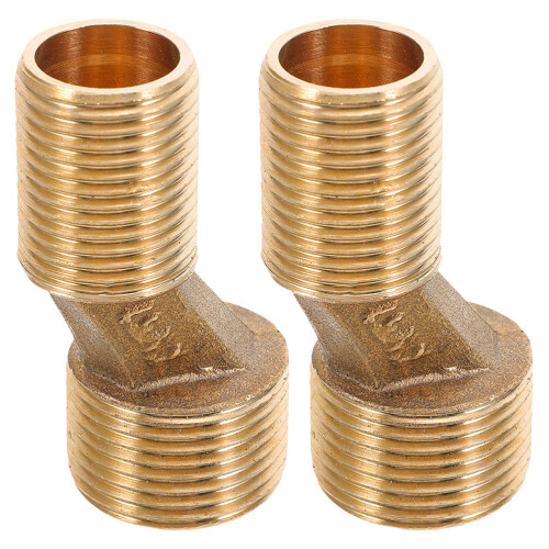 2Stk Adapter Messing, Gebogenes Fußstück,