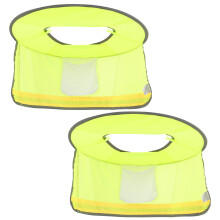2Stk Hard Hat Bauhelm Netzstoff Hellgrün Zubehör