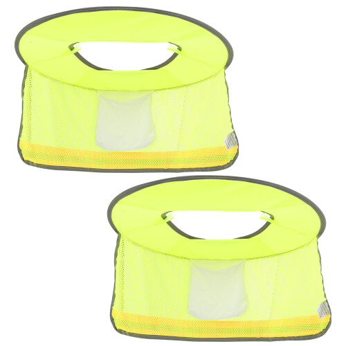 2Stk Hard Hat Bauhelm Netzstoff Hellgrün Zubehör