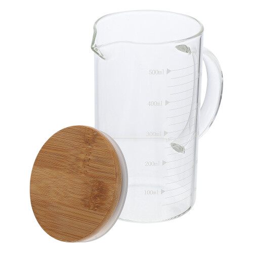 1Set -Messbecher Mit Und Deckel, Hitzebeständig, Transparent 1
