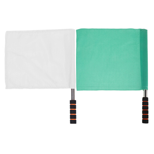 2Pièces Drapeaux À Main Multicolores En Nylon Coton Pour Arbitres