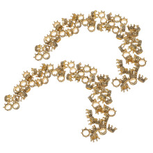 60Stk DIY Kronen-Anhänger Goldener Legierung Für