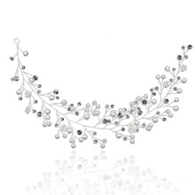 1Stk Brauthaarband Silber Perlen Damen Haarschmuck Zubehör