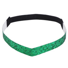 1Stk Glitzerndes Stirnband Grün Elastisch Haarschmuck Für
