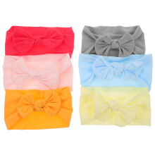 6Stk Neugeborenen Haarbänder Schleifen Nylon Baby Mädchenband