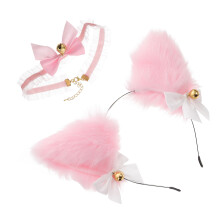 1Set Zachte Oren Hoofdband Roze Party En Cosplay Gebruik