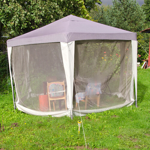 Polyester Gaas Luifelparasol Muggennet Wit Buiten 2