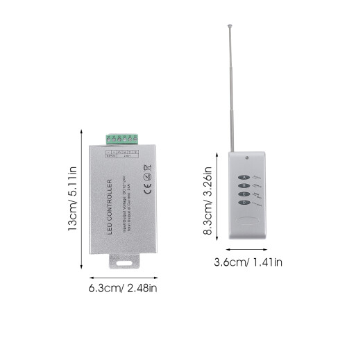 Draadloze LED Controller Wit, Pwm-Besturing, 20M Afstand 1