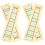 4St Multi-Kleur Papier Viool Vingerhulpgids Stickers 6