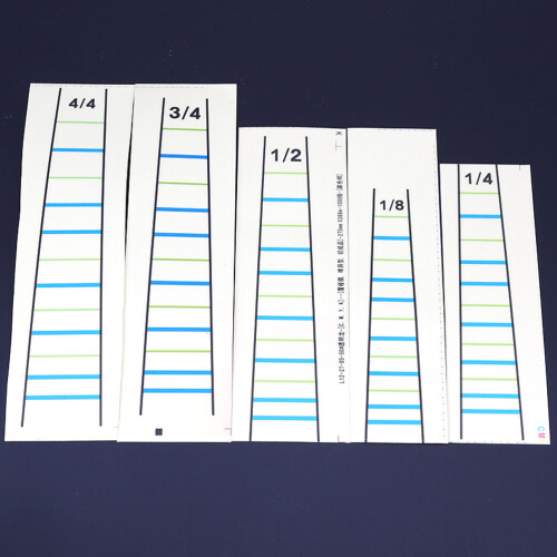 4St Multi-Kleur Papier Viool Vingerhulpgids Stickers 1