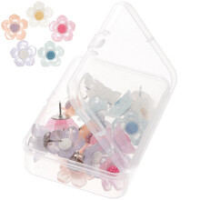 20Stk Blumige Daumennägel Für Zuhause Resin Langlebige Pinnnadeln