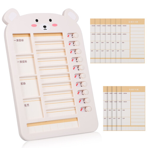 Selbstdisziplin Tracker Wochenplaner PP Beige Für Büro