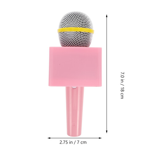 Roze Plastic Microfoon Prop Retro Stijl Voor Kids Party 1