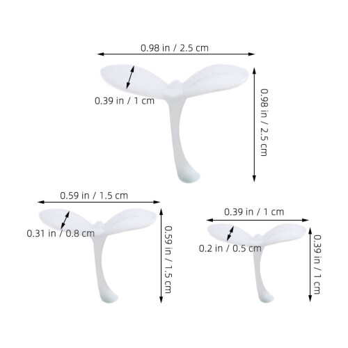 6Stk Handliche Weiße Resin Mini Für 1