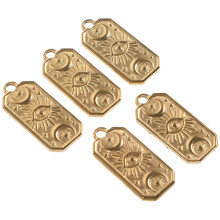 5Stk Goldene Metall Anhänger Vintage Charm Für Halskette DIY