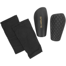 1Set Zwart Polyester Scheenbeschermer Voor Voetbal Bescherming