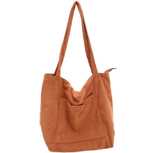 Große Schultertasche Damen Cord Canvas Alltagstasche