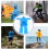 3Ensembles Ponchos Protection Plastique Transparents 3