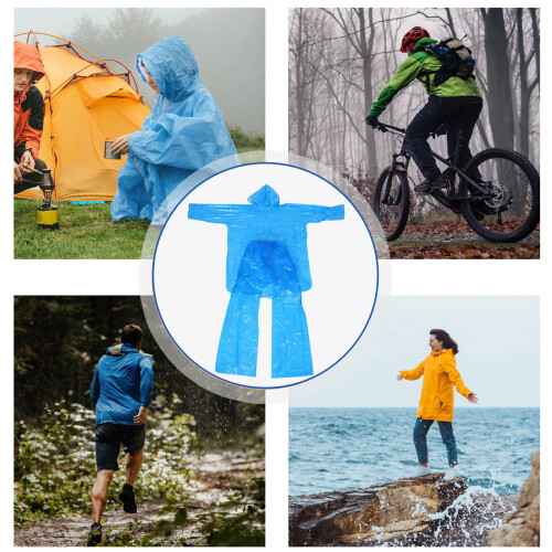 3Ensembles Ponchos Protection Plastique Transparents 2