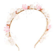 Kinder Haarband Mit Und Perlen in Rosa