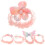 5Stk Rosa Ponytailhalter Haargummis Elastisch Haarschmuck 1