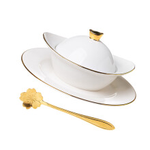 1Set Duurzame Keramische Bakkom Wit Voor Pudding En Mousse