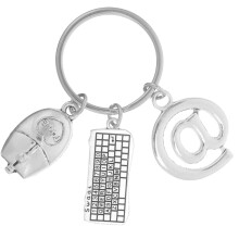Zinklegierung Tastatur Schlüsselanhänger Silbern Für Schlüssel