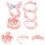 5Stk Rosa Ponytailhalter Haargummis Elastisch Haarschmuck 4