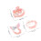 5Stk Rosa Ponytailhalter Haargummis Elastisch Haarschmuck 2