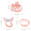 5Stk Rosa Ponytailhalter Haargummis Elastisch Haarschmuck 3