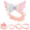 5Stk Rosa Ponytailhalter Haargummis Elastisch Haarschmuck 7