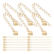 20Stk Kupferne Herz Charms Verlängerungsketten Für Armband DIY Schmuck