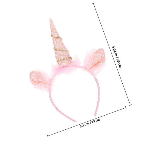 1Stk Pinkes Haarband Plüsch Elastisch Kinder Party Accessoire 1