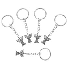 5Stk Robuste Metall Hanukkah Schlüsselanhänger Taschenanhänger