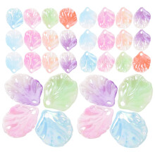 100Stk Acryl Blütenblatt Charms Bunt Für DIY Schmuck Handwerk Zuhause