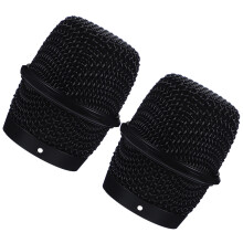 2Ud Metálica Con Esponja Para Mic Inalámbrico Color Negro