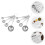 2Sets Silver Stainless Steel Measuring Spoon Set for Baking Cooking 5