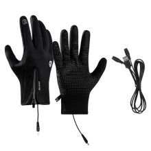 USB Heated Gloves for Men Women, Winter Touchscreen Heating Gloves, Ski Heated Glove, Touchscreen Warming Gloves, Hand Warmer Black XL
