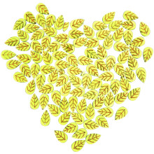 100Stk Blatt Charms Gelb Für Ketten Armbänder Schmuck