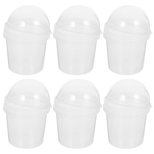 6Ud Cubos Con Para Almacenaje De Snacks Y Transparentes