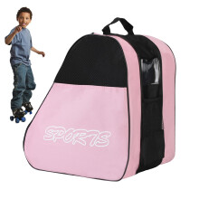 Adult Skating Backpack And Storage Bag For Skates And Accessories One Shoulder Strap Pink Durable Design